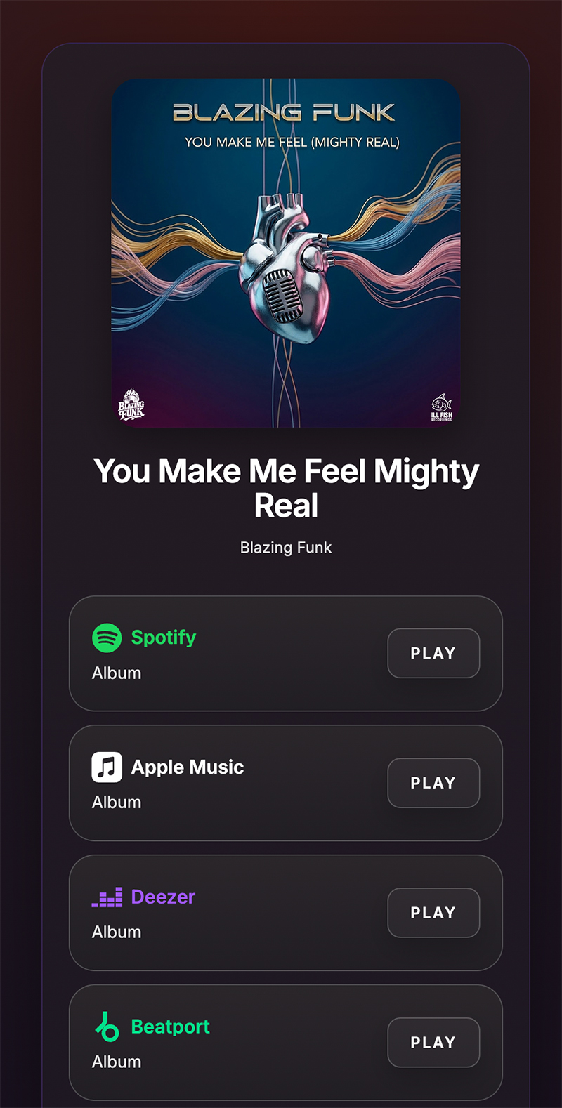 Preview of The Label Manager link pages with privacy-aware campaign tracking